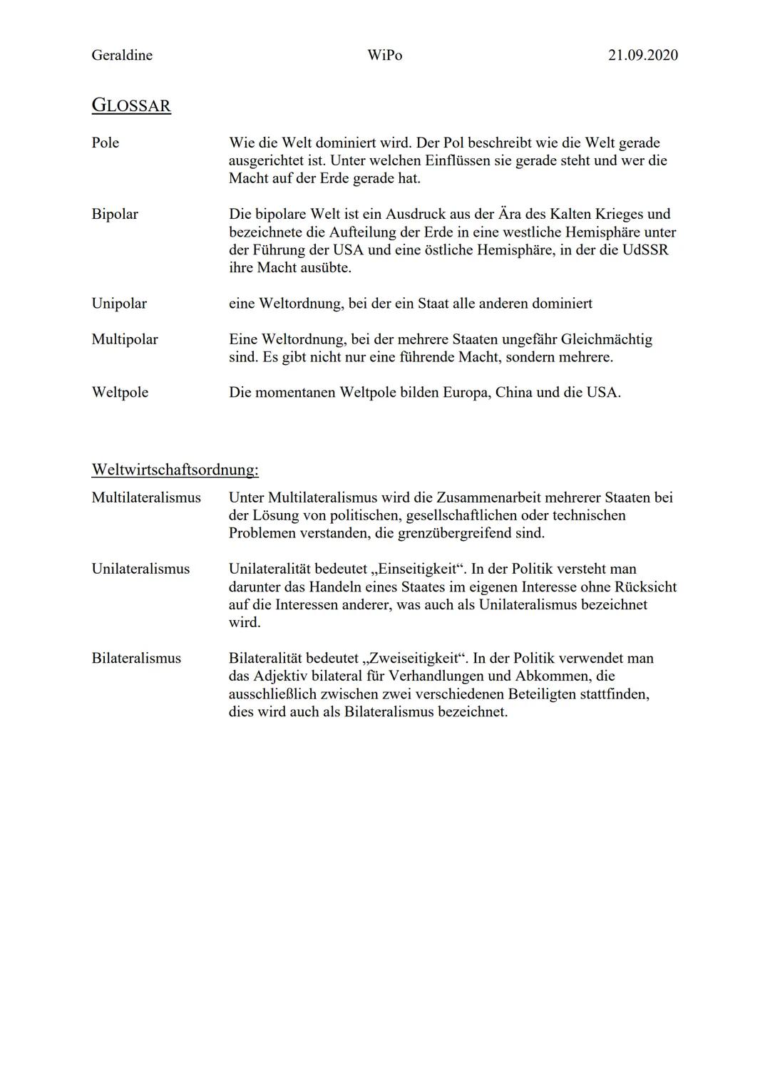 Theorien Internationale Beziehungen - Übersicht und Erklärungen