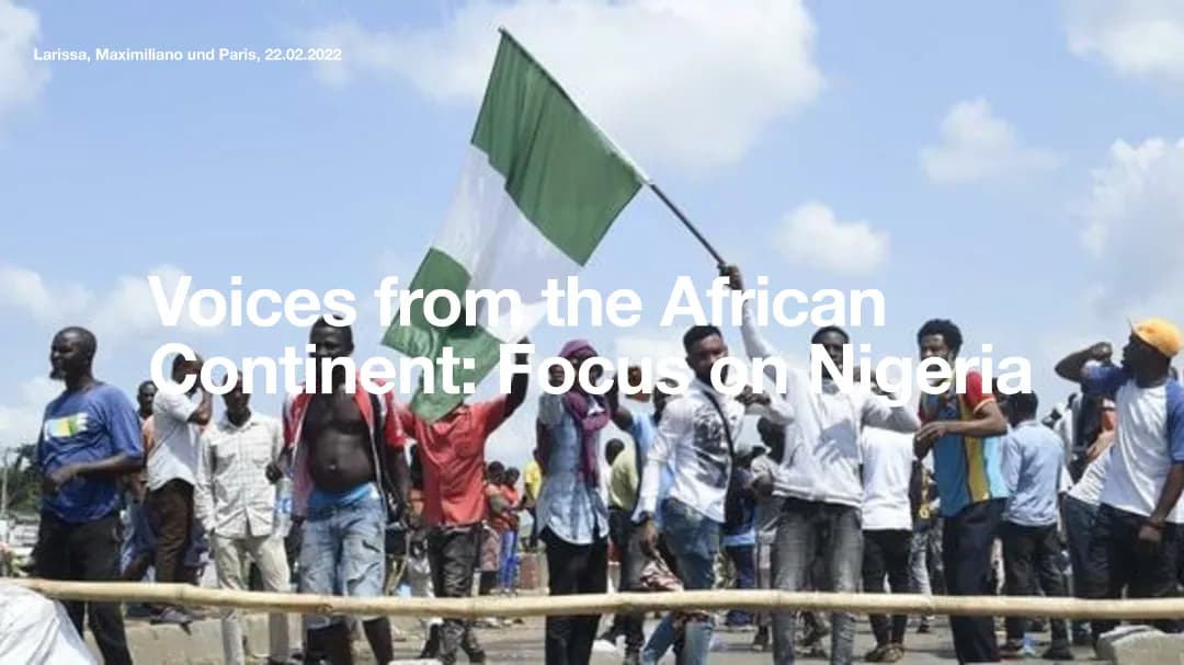 Voices from the African continent - Focus on Nigeria 