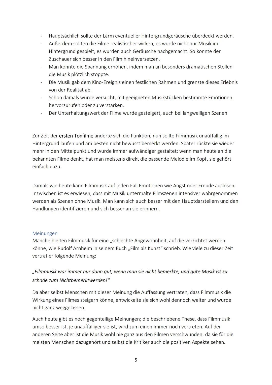 Inhaltsverzeichnis
Definition
Geschichte.
Techniken.....
Funktionen
Meinungen
Quellenangabe.
FILMMUSIK
1
.2
.2
5
.7 Definition
Filmmusik ist