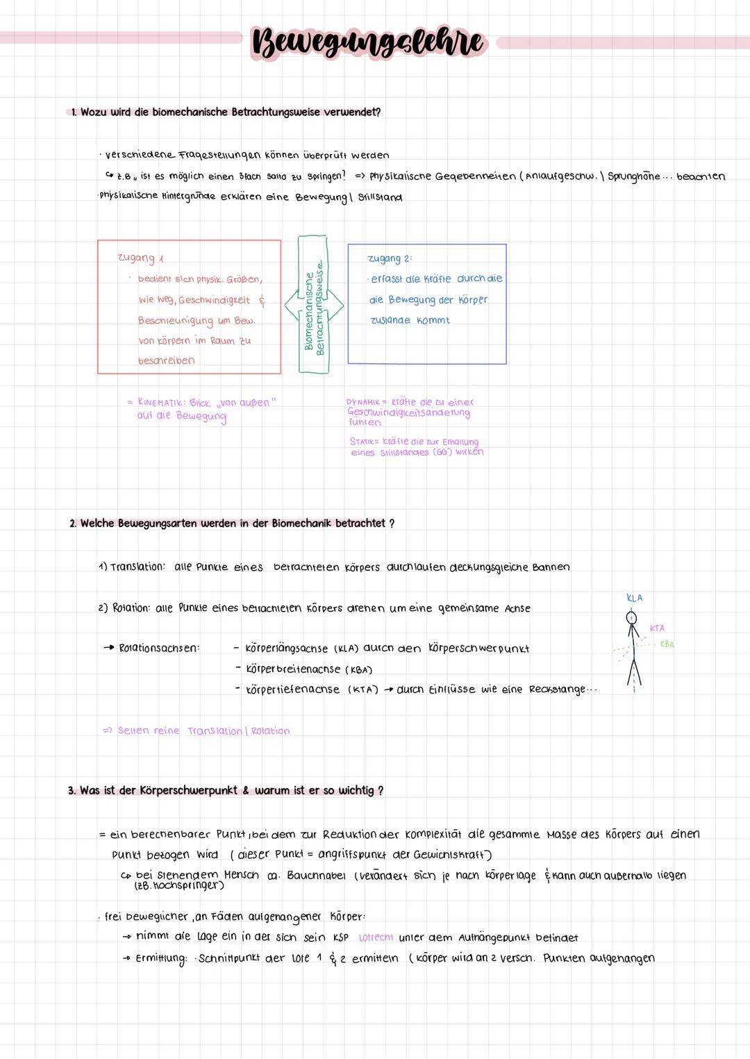 1. Wozu wird die biomechanische Betrachtungsweise verwendet?
verschiedene Fragestellungen können überprüft werden
CZ.B, ist es möglich einen