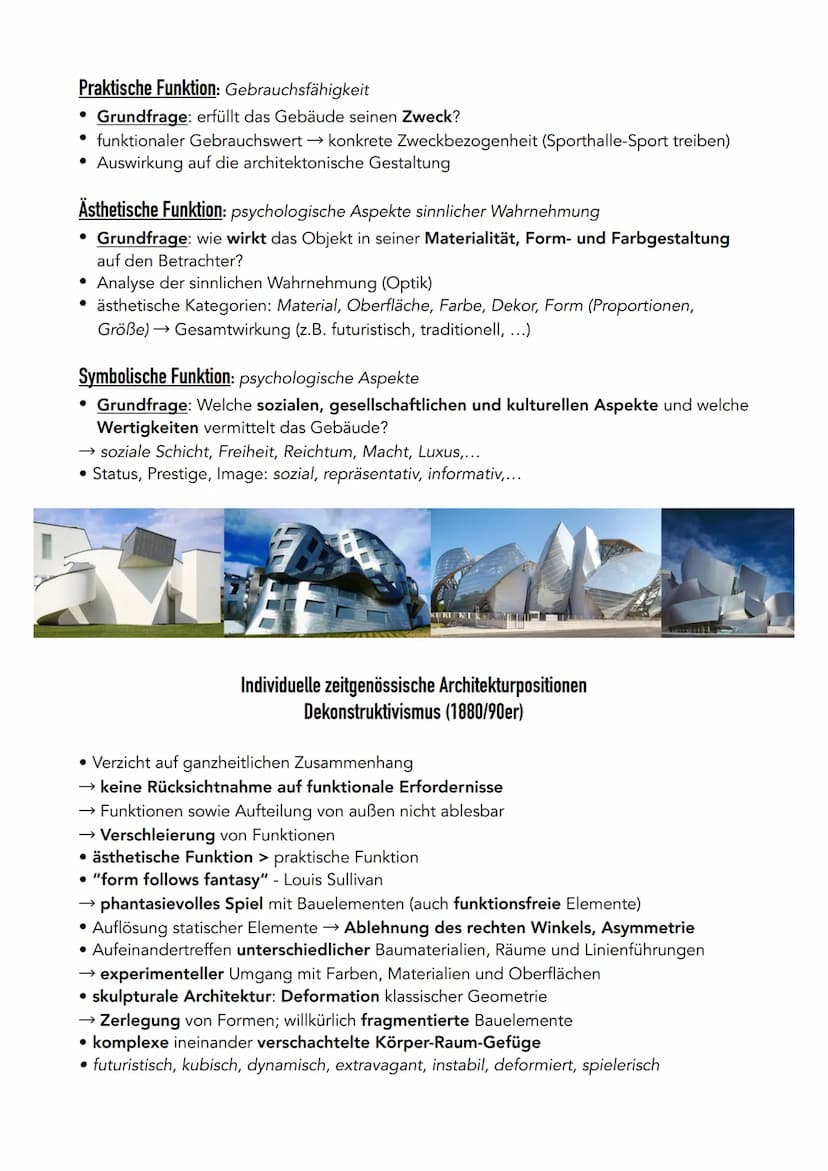 ●
Kulturhistorischer Kontext:
Gegenposition: Revision der Moderne
• Kritik an Übertonung des Funktionalismus und rein rationaler Gestaltung
