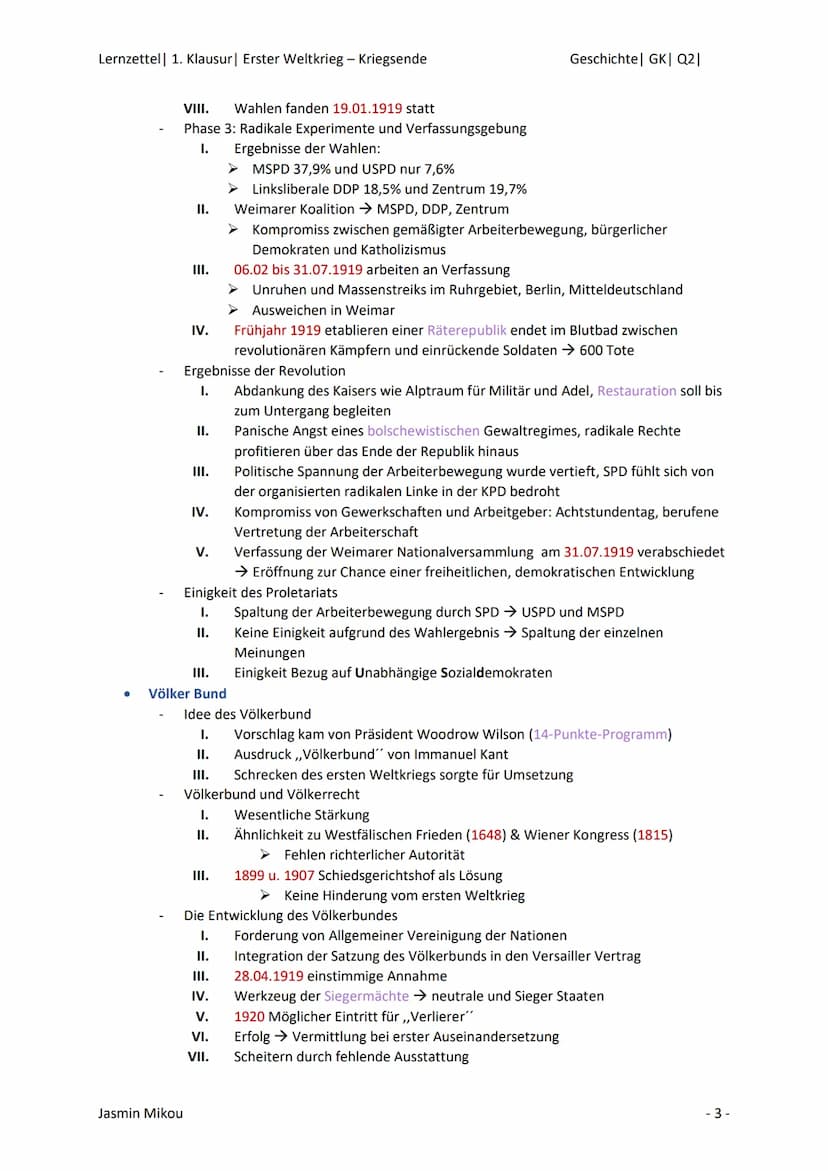 Lernzettel 1. Klausur | Erster Weltkrieg - Kriegsende
•Sekundärquellenanalyse
1) Analyse
Titel: Möglichkeit zum Zitat besteht
Autor: Angaben