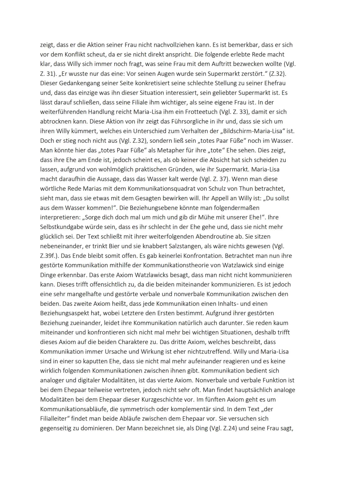 Interpretation ,,Der Filialleiter"- Thomas Hürlimann
Die Kurzgeschichte ,,Der Filialleiter" aus dem Jahr 1992, geschrieben von Thomas Hürlim
