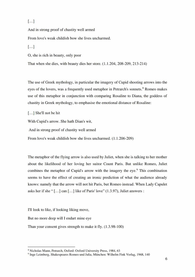 03 0060
SUED
Facharbeit
Concepts of love in Shakespeare's Romeo and Juliet
Romeo as a Petrarchan lover in the Elizabethan age?
Name
Stufe:
E