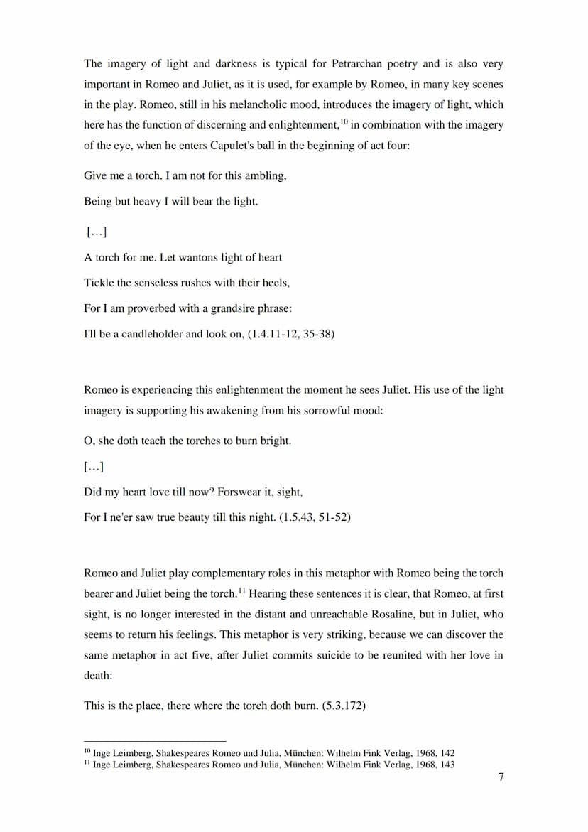 03 0060
SUED
Facharbeit
Concepts of love in Shakespeare's Romeo and Juliet
Romeo as a Petrarchan lover in the Elizabethan age?
Name
Stufe:
E