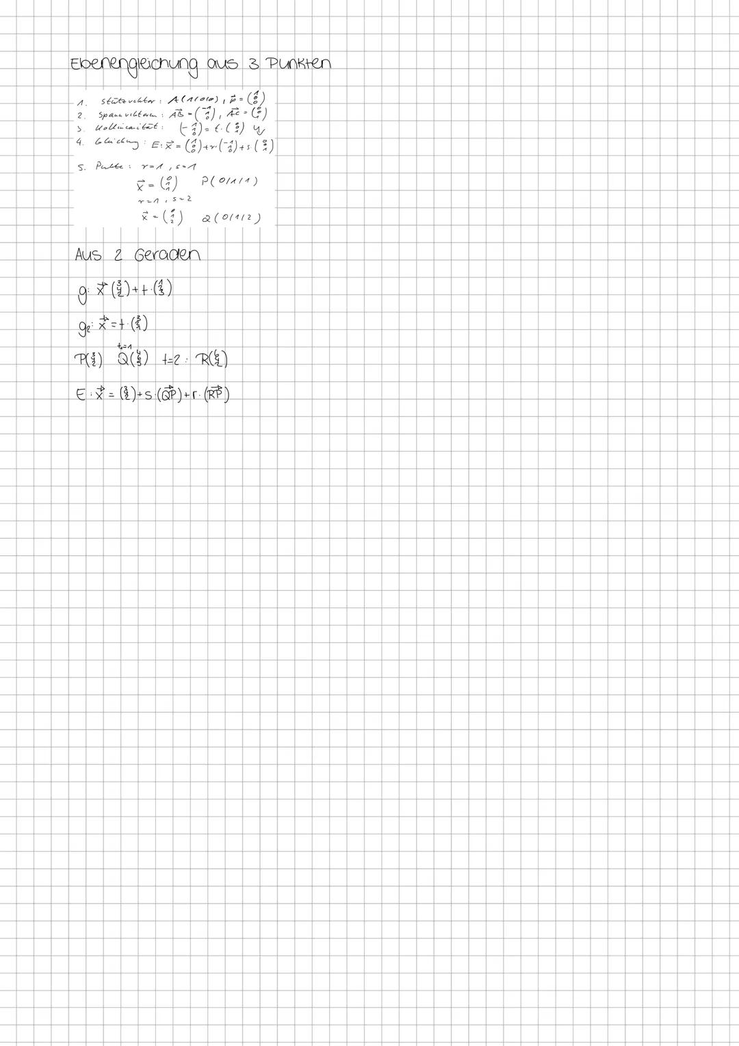 Klausur I
Betrag eines vektors
đ (3) = 1 +22+3
Rechnen mit Vektoren
Addition von Vektoren
a₁ + b₁
I IIIII
Abstand zweier Punkte im Raum
PQ-P