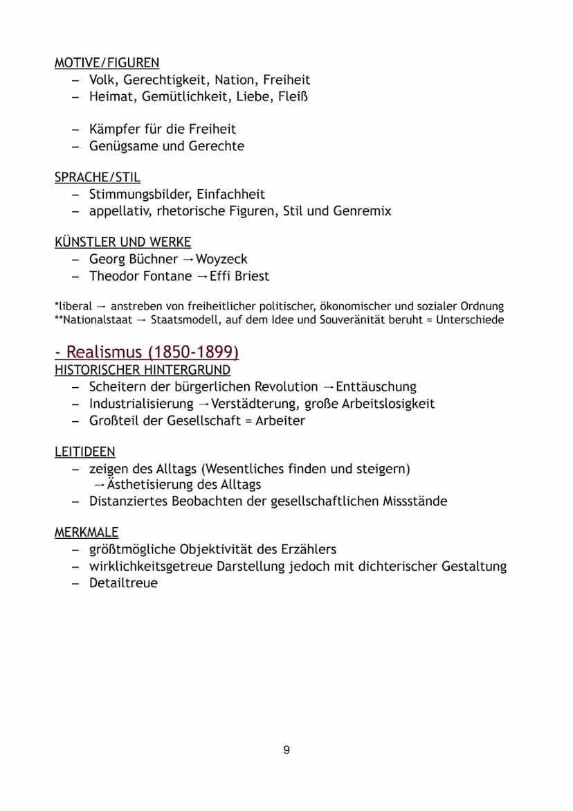 Inhalt
1. Epochen
- Aufklärung
Sturm und Drang
Weimarer Klassik
Romantik
Vormärz
- Realismus
Expressionismus
Moderne
Literatur nach 1945
- L