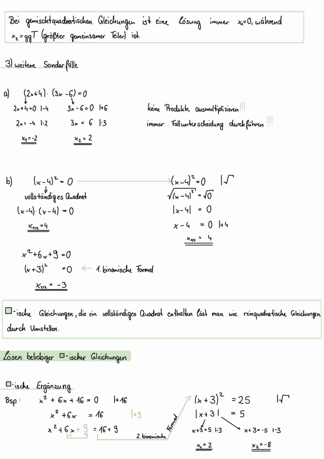 # Quadratische Geichungen

Einführung

Erinnerung: Lineare Gleichungen werden immer durch umstellen gelöst.

quadratische Gleichungen

allge