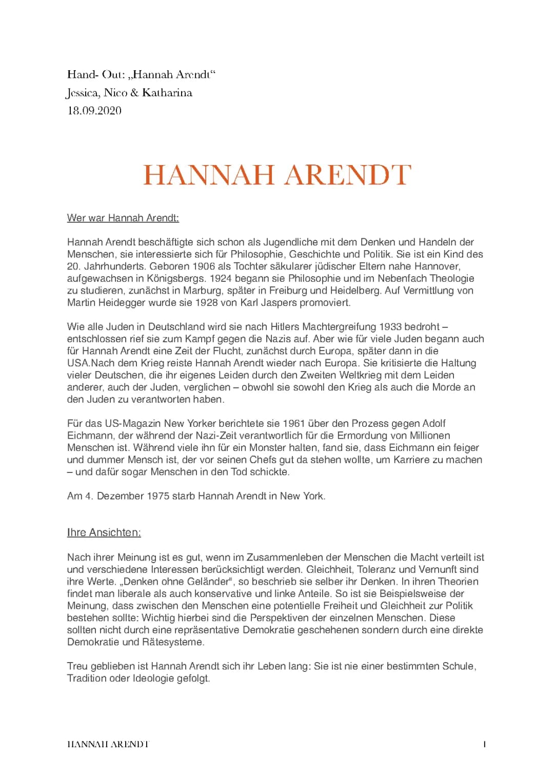Hannah Arendt: Eine spannende Kurzbiographie - Zitate, Vita Activa und mehr!