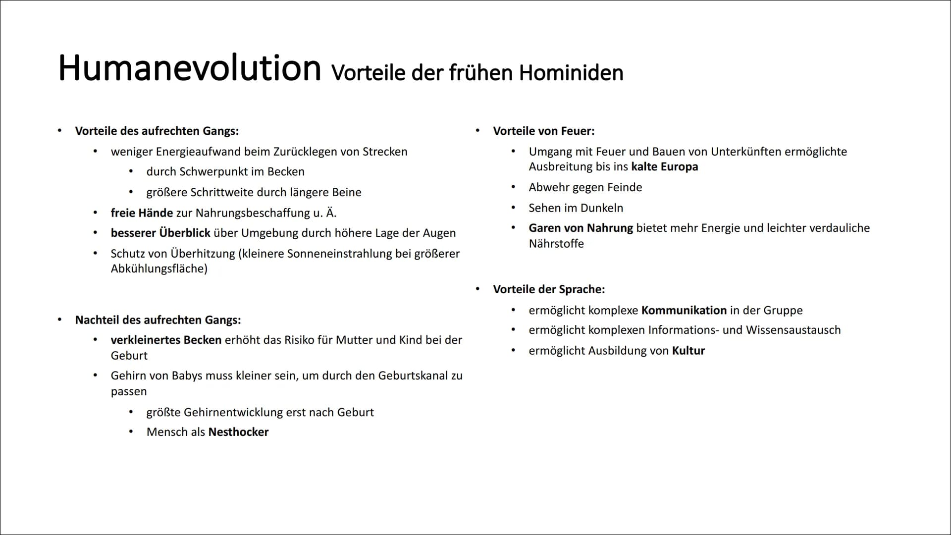 Humanevolution die frühen Hominiden
Aufspaltung in Schimpansen und Hominiden vor 5-7 Millionen Jahren
immer noch größte DNA-Übereinstimmung
