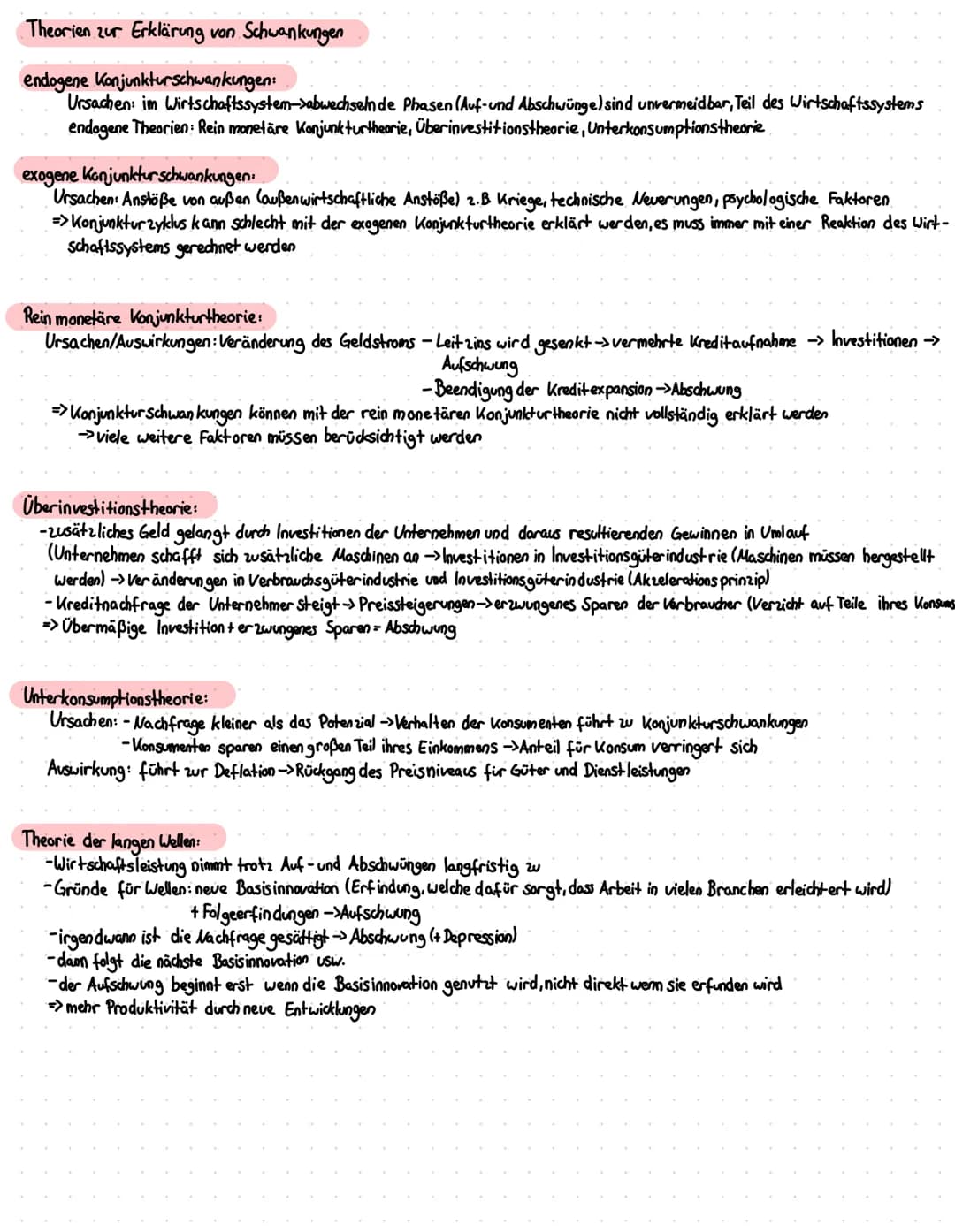 Wirtschaftskrisen- und Schwankungen
Konjuktur/BIP:
-beschreibt die wirtschaftliche Lage eines Landes
-Ab-und Aufschwankungen der Wirtschaft.