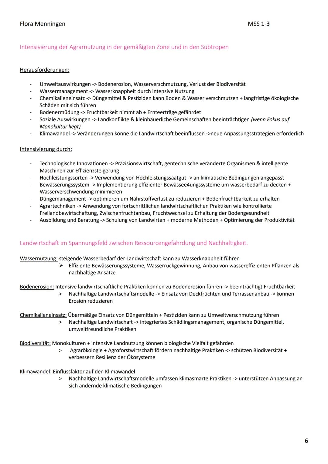 Flora Menningen
Erdkunde LK Abitur Vorbereitung
1. Lebensräume und deren naturbedingte sowie anthropogen bedingte Gefährdung
Im Fokus dieses