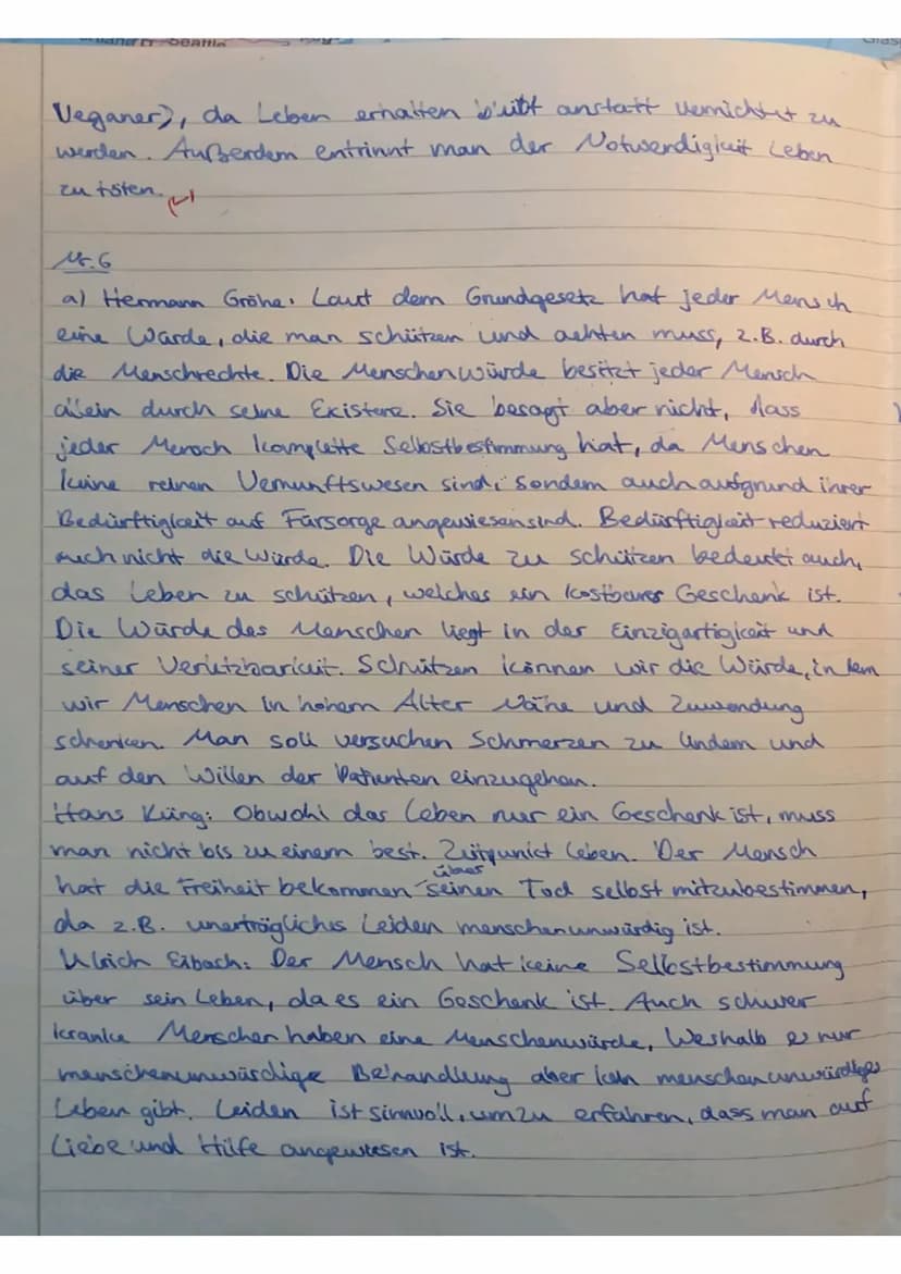 Klassenart
Note: 1-2
ose
1. Definiere den Begriff Ethik (0,5P)
Ethik ist die Wissenschaft der Moral und die Frage nach dem rechten Tuin.
Pun