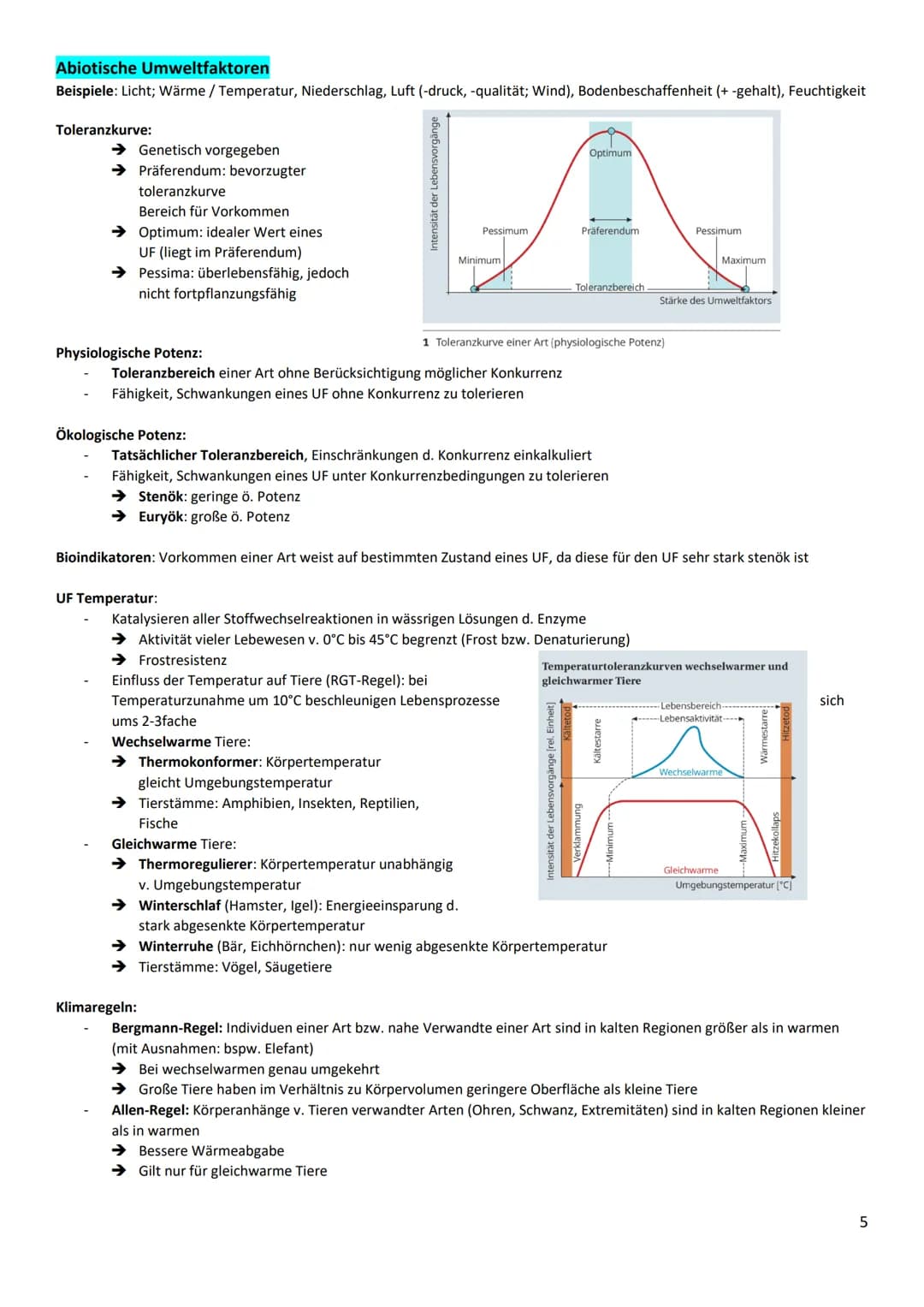 Zusammenfassung Fotosynthese und Ökologie
wichtig-Graphbeschreibung
Überschrift / Unterschrift
x-/y-Achsen nennen und Skalierung, Verlauf ge