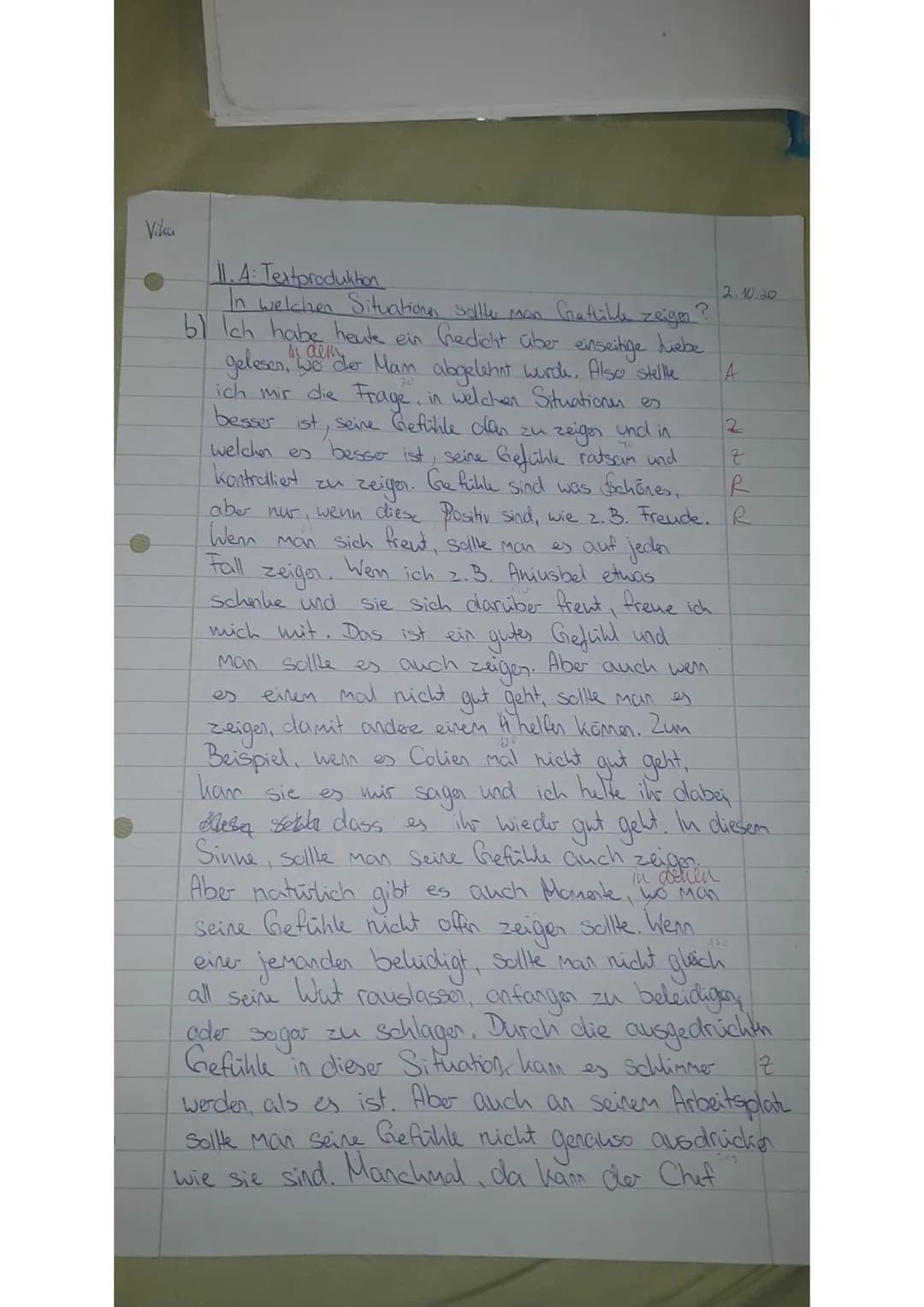 Rupp/ Klasse 10e
NAME: Vika
Heinrich Heine (1797-1856)
Ich wollte bei dir weilen.
Ich wollte bei dir weilen
Und an deiner Seite ruhn;
Du muß