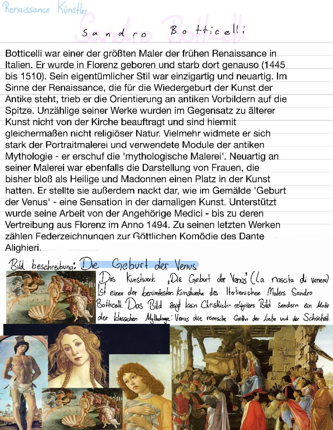 Sandro Botticelli: Sein Leben, Familie und Kunstwerke