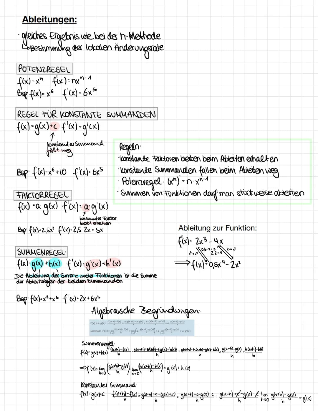Mathe Lernzettel 21.03
Änderungsrate/ Steigungsgraphen zeichnen:
-Anderungsrate an einer bestimmten Stelle
hangt eng mit der Steilheit des G