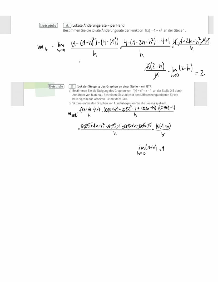 Mathe Lernzettel 21.03
Änderungsrate/ Steigungsgraphen zeichnen:
-Anderungsrate an einer bestimmten Stelle
hangt eng mit der Steilheit des G