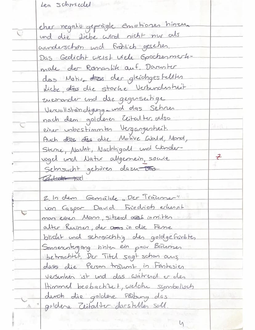 Deutsch BG 11
Leistungsnachweis Nr. 4
Liebeslyrik aus verschiedenen Epochen
Name: Len: Schmiedel
Aufgabenstellung:
1. Analysieren Sie das vo