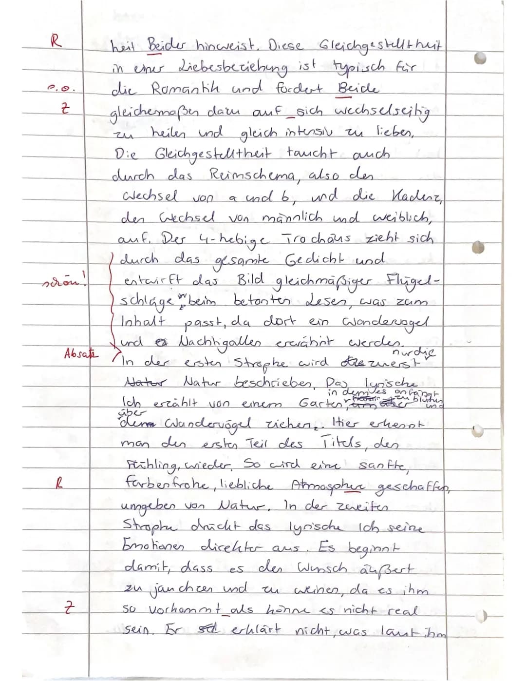 Deutsch BG 11
Leistungsnachweis Nr. 4
Liebeslyrik aus verschiedenen Epochen
Name: Len: Schmiedel
Aufgabenstellung:
1. Analysieren Sie das vo