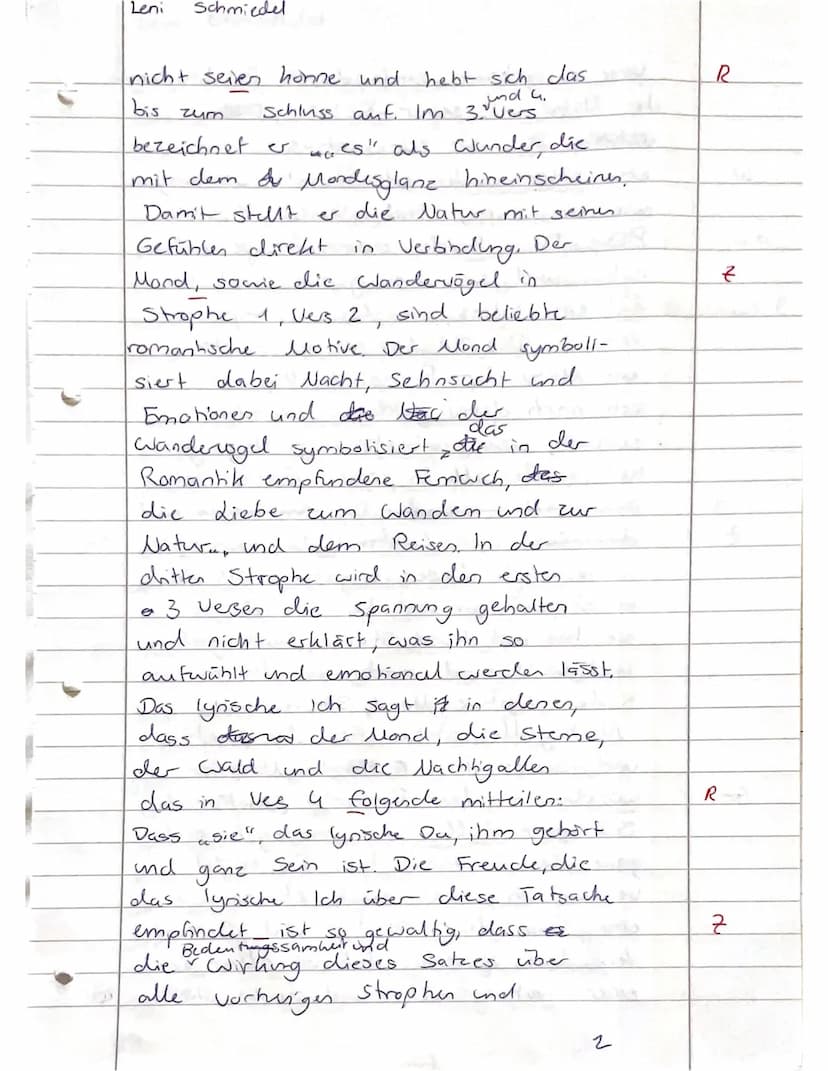 Deutsch BG 11
Leistungsnachweis Nr. 4
Liebeslyrik aus verschiedenen Epochen
Name: Len: Schmiedel
Aufgabenstellung:
1. Analysieren Sie das vo