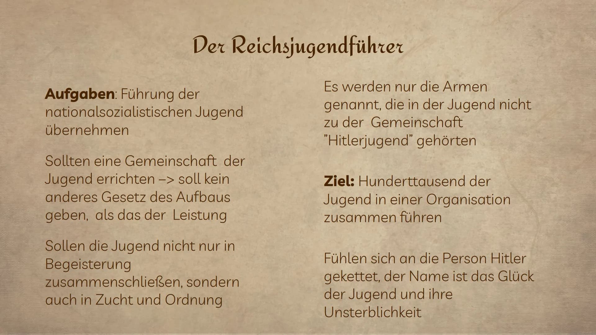 Hitler-Jugend &
Bund-Deutscher-Mädchen
von Jana, Lea, Sarah, Joline, Fabienne und
Johanna 11
Der
01
02 BDM und HJ
Reichsjugendführer
2
+4
D
