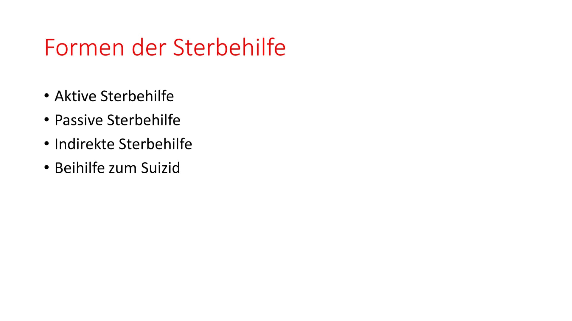 Sterbehilfe
Leiden
Sterbehilfe-
ist der selbstbestimmte Tod moralisch
vertretbar? Gliederung
• Definition
• Formen der Sterbehilfe
->Aktive 