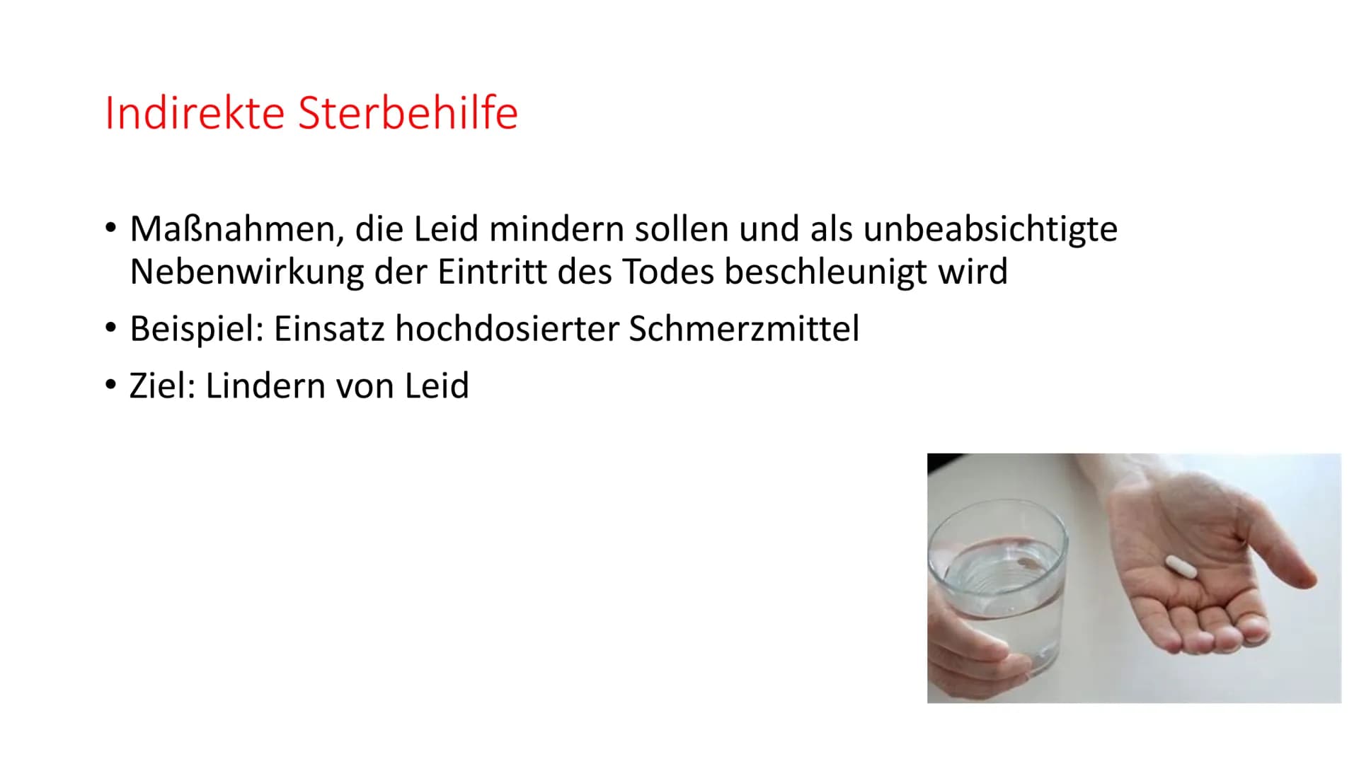 Sterbehilfe
Leiden
Sterbehilfe-
ist der selbstbestimmte Tod moralisch
vertretbar? Gliederung
• Definition
• Formen der Sterbehilfe
->Aktive 