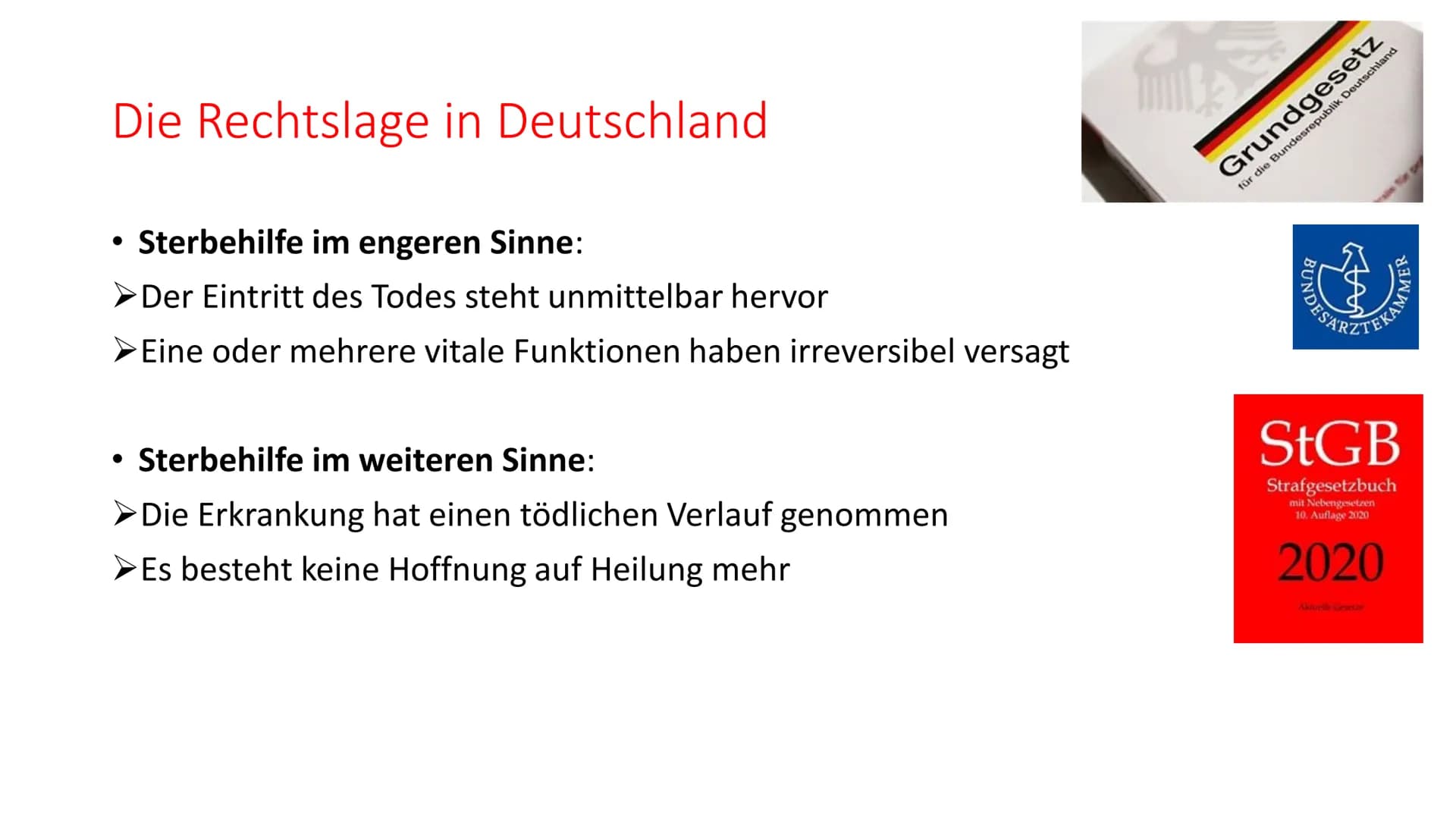 Sterbehilfe
Leiden
Sterbehilfe-
ist der selbstbestimmte Tod moralisch
vertretbar? Gliederung
• Definition
• Formen der Sterbehilfe
->Aktive 