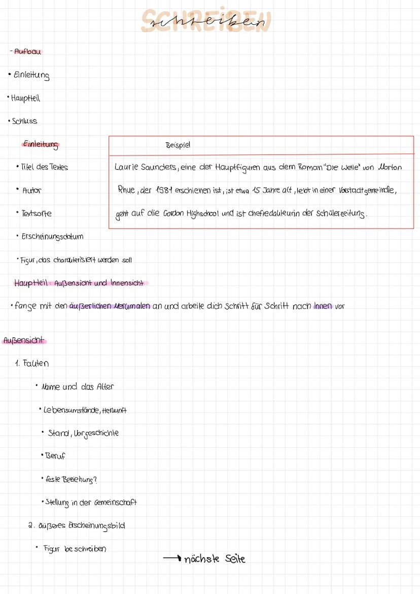 - Unterscheide zwischen
•Direute Charakterisierung
• Indireute Charakterisierung.
Was ist eine charakterisierung?
Bei einer Charakterisierun