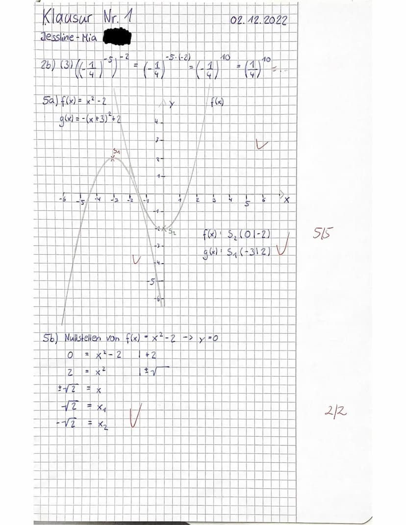 Schuljahr 2022/23
Fach: Mathematik
Klasse 11
Fachlehrer:
Hilfsmittelfreier Teil
1.) Berechne!
26 = 64
√144=
81 = 송
(-3)³ = -27
1-1/
=
4.)
Kl