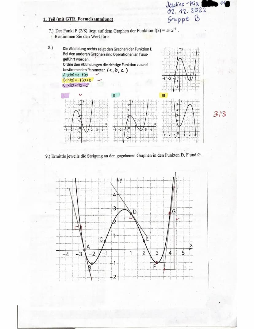 Schuljahr 2022/23
Fach: Mathematik
Klasse 11
Fachlehrer:
Hilfsmittelfreier Teil
1.) Berechne!
26 = 64
√144=
81 = 송
(-3)³ = -27
1-1/
=
4.)
Kl