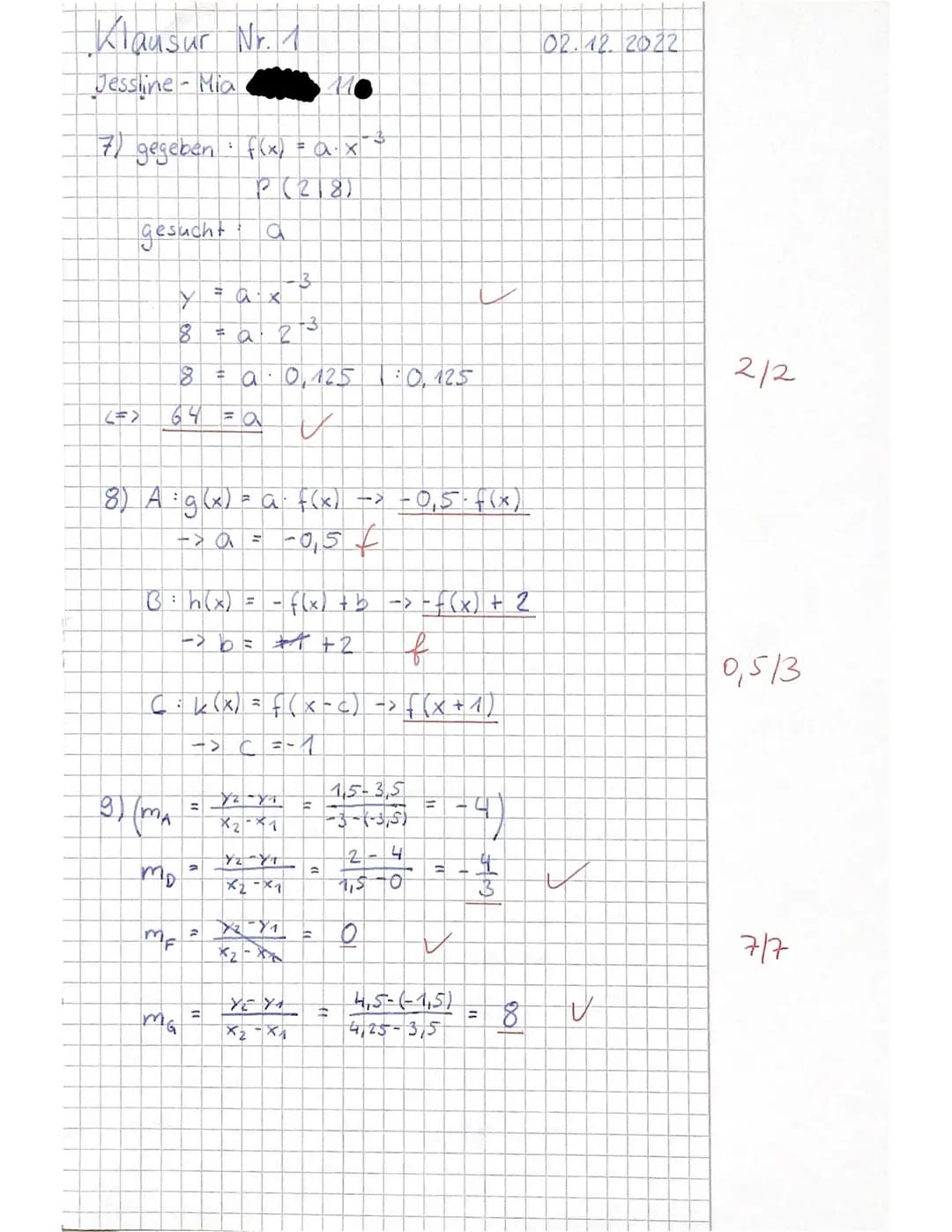 Schuljahr 2022/23
Fach: Mathematik
Klasse 11
Fachlehrer:
Hilfsmittelfreier Teil
1.) Berechne!
26 = 64
√144=
81 = 송
(-3)³ = -27
1-1/
=
4.)
Kl