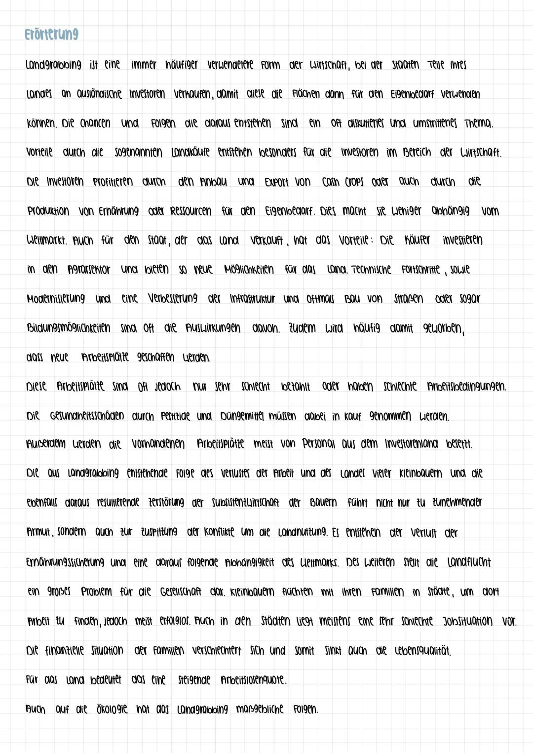 Wirkungsgefüge
Bevölkerungswachstum
Steigende Ressourcen-
und Nahrungsmittel-
knappheit
Verlust der Lebensgrundlage
vieler Kleinbauern
Landf