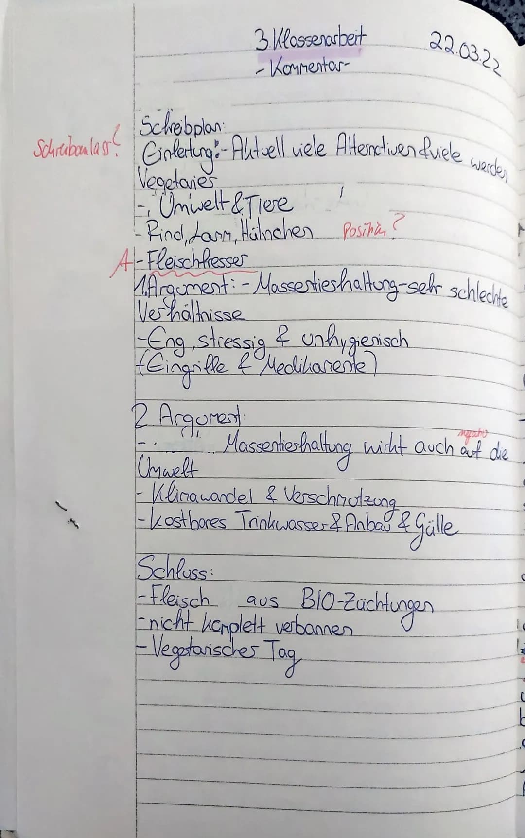 1. Deutscharbeit, Klasse 10e 2021 22 (WaY), 22.02.2022
Schwerpunkt: Materialgestützes Schreiben - Kommentar
Aufgabenstellung:
Am Franziskane