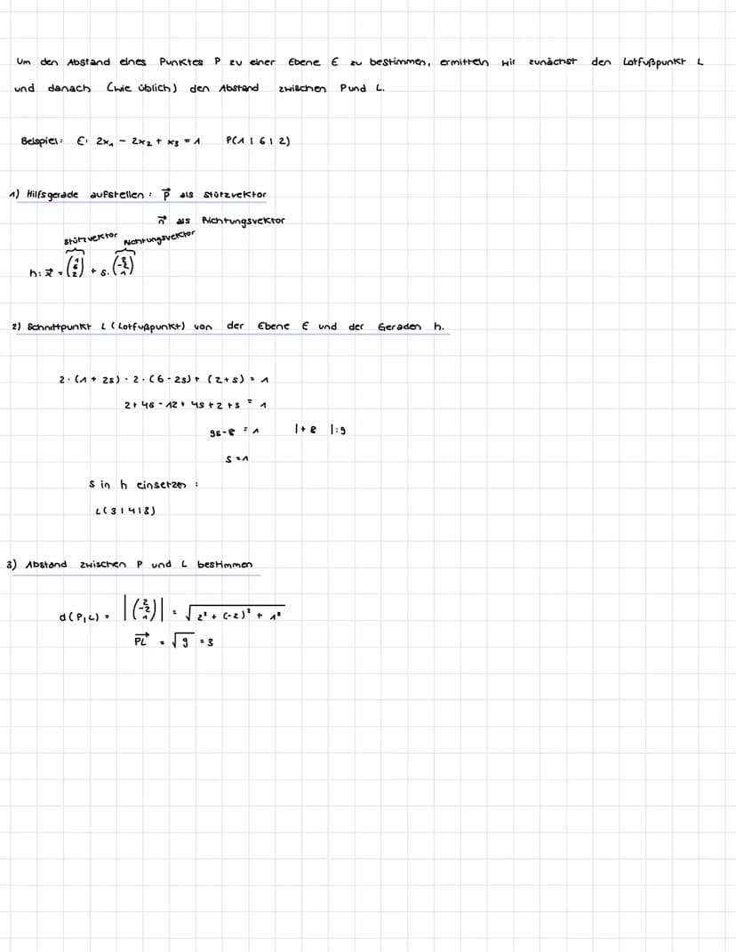 KAPITEL VI. Geraden und Ebenen
1. Grundwissen
-
Betrag eines Vektors
HATHE KLAUSUR 4.
|7²|= 2² + 6²
Einheitsvektor
ev = 1
Gegenseitige Lage 