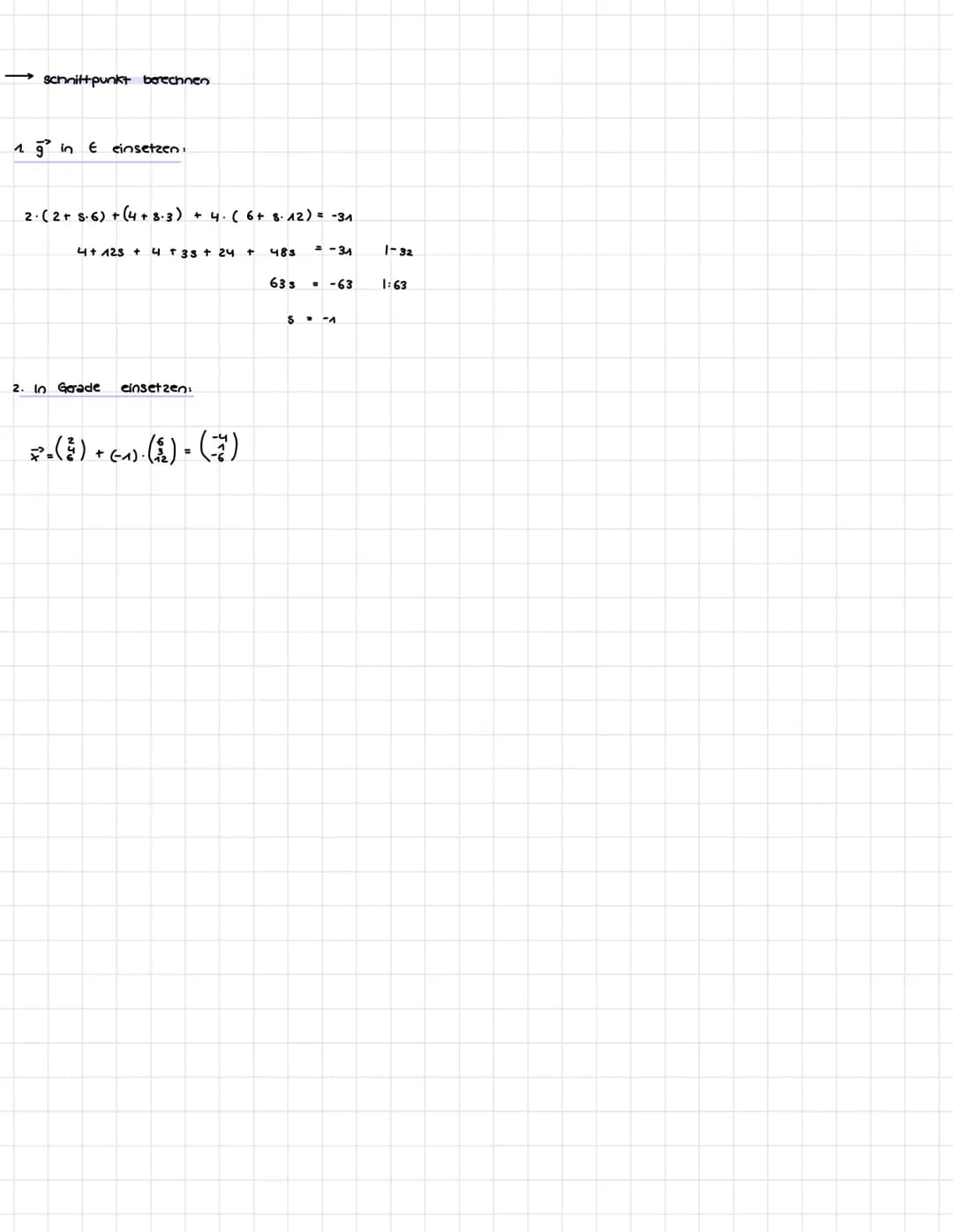 KAPITEL VI. Geraden und Ebenen
1. Grundwissen
-
Betrag eines Vektors
HATHE KLAUSUR 4.
|7²|= 2² + 6²
Einheitsvektor
ev = 1
Gegenseitige Lage 