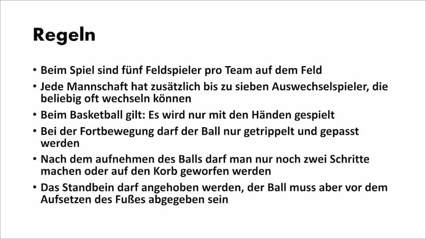 BASKETBALL Gliederung
●
●
●
●
Allgemeine Infos
Geschichte
Regeln
Spielprinzip
Spielidee
Vergleiche
Spielball
Ausrüstung
• Rekorde
●
Fun Fact