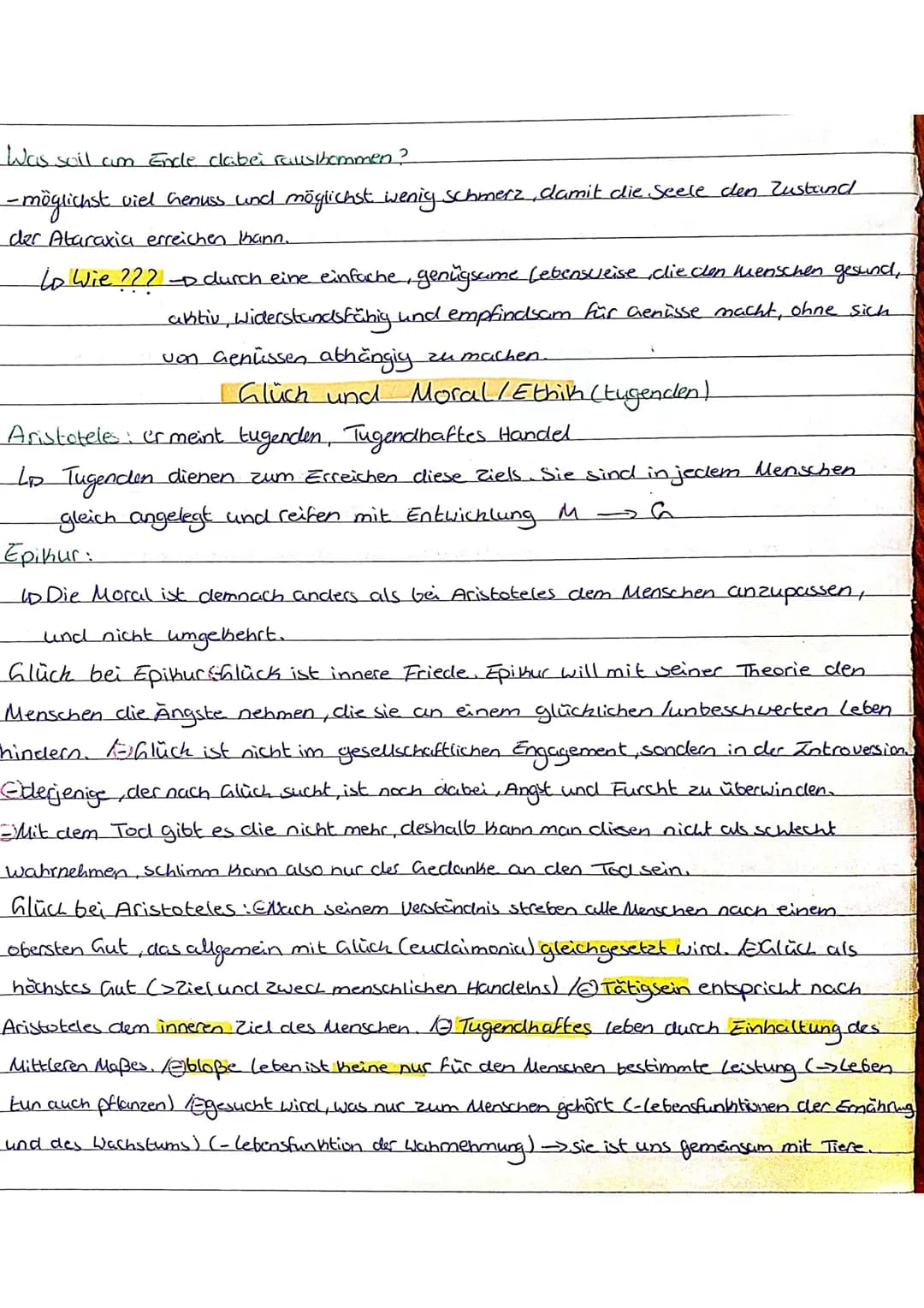 LEPIKUR
beschreiben, anhand weicher Kriterien Epilhur Glück definiert und misst.
-Genuss Chedone ) /--> ist das nächste Gut und Endziel im L