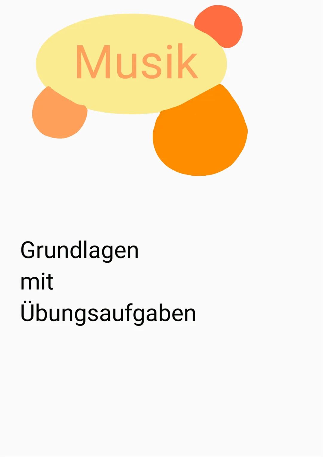 Musik
Grundlagen
mit
Übungsaufgaben 1. Die Noten
Eine Notenzeile hat 5 Notenlinien und 4 Zwischenräume, die von unten nach oben gezählt werd