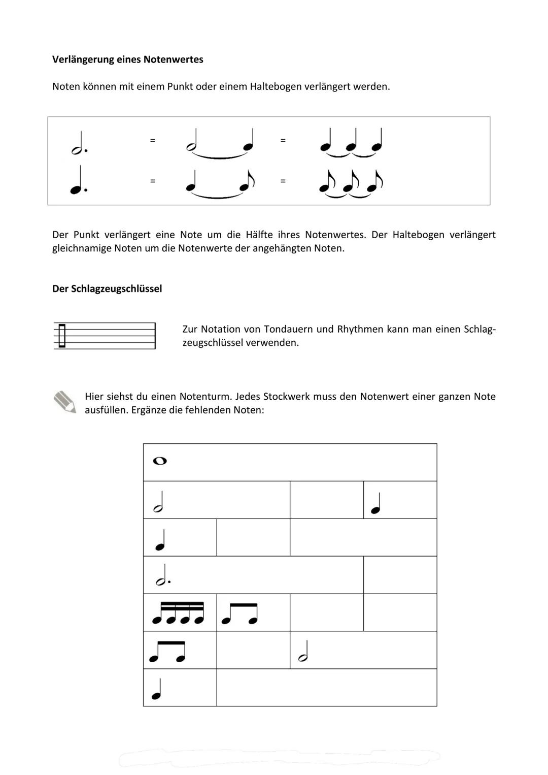 Musik
Grundlagen
mit
Übungsaufgaben 1. Die Noten
Eine Notenzeile hat 5 Notenlinien und 4 Zwischenräume, die von unten nach oben gezählt werd