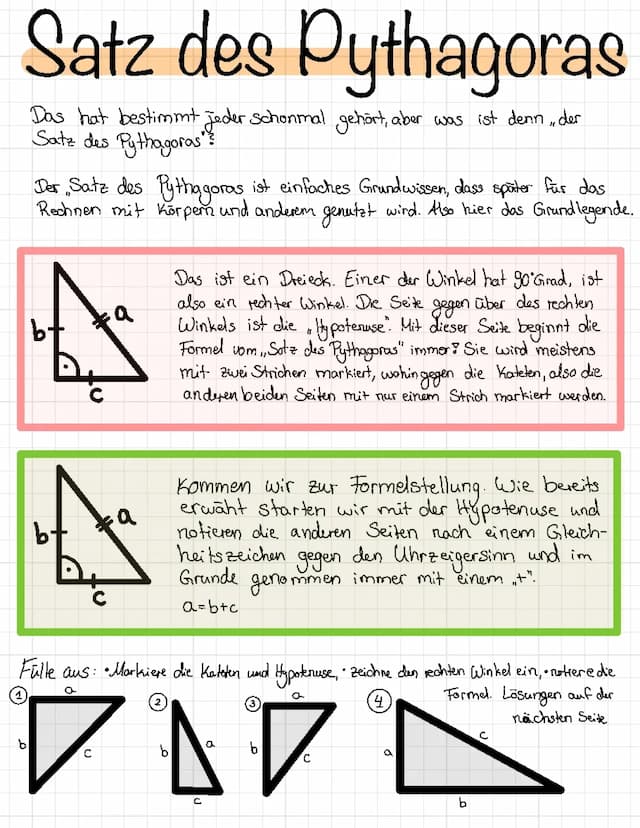 Know Satz des Pythagoras - Grundwissen thumbnail