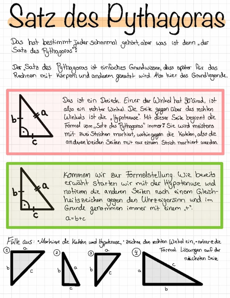 Know Satz des Pythagoras - Grundwissen thumbnail