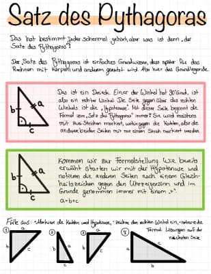 Know Satz des Pythagoras - Grundwissen thumbnail