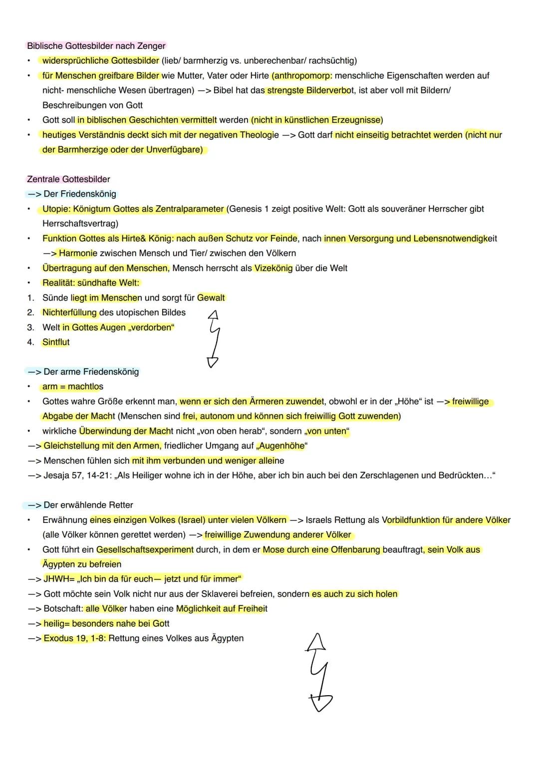 Lernzettel Theologie
Dornbuscherzählung
=> Ex 3, 1-15 (Offenbarungsgeschichte von JHWH)
1. Offenbarung: Gott erscheint Mose in einem brennen