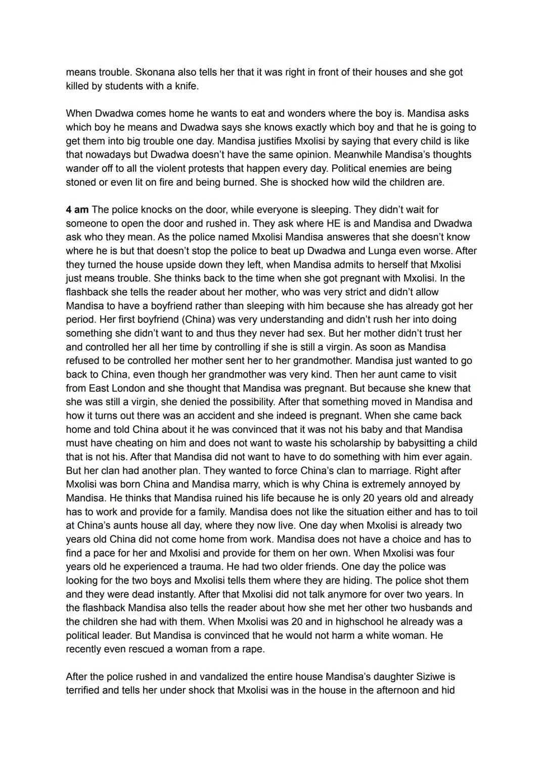 Mother to Mother summary (Youtube video)
The novel Mother to Mother is about the mother of a murderer, who writes letters to the
mother of t