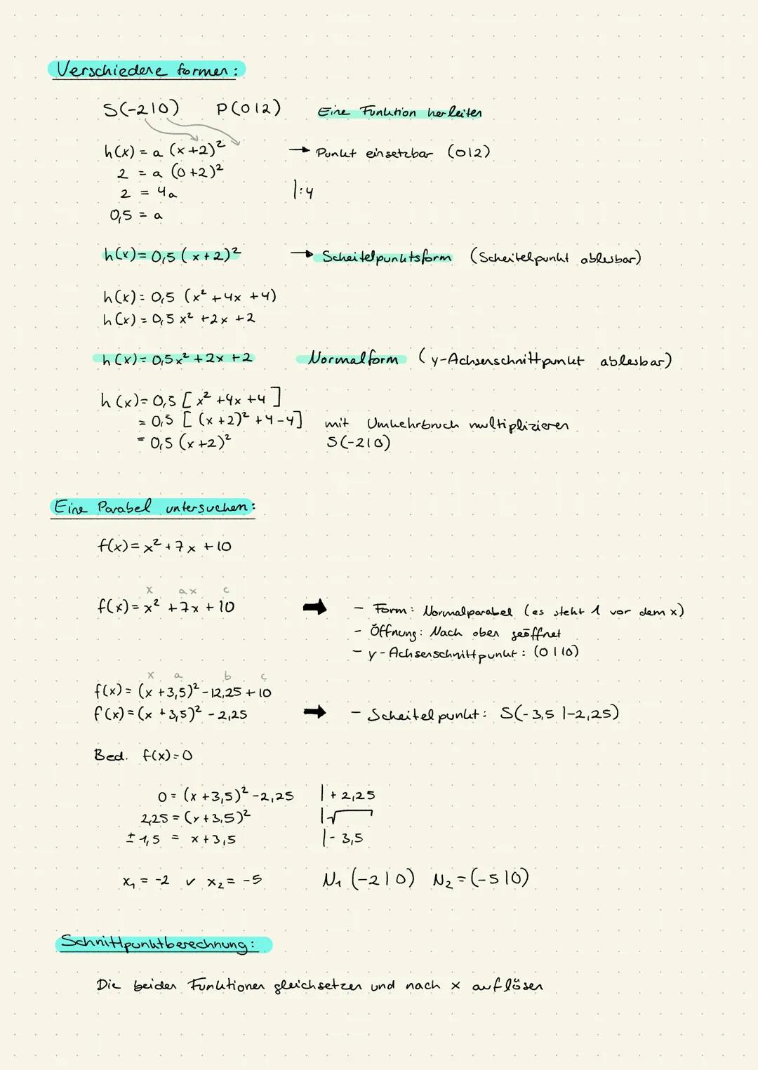 # PARABELN

Form der Parabel:

f(x) = ax²

Normalparabel

gestreckte Parabel
gestauchte. Parabel

U= a positiv

=> a=1/a=-1
=> 1<a/a< -1
=>0