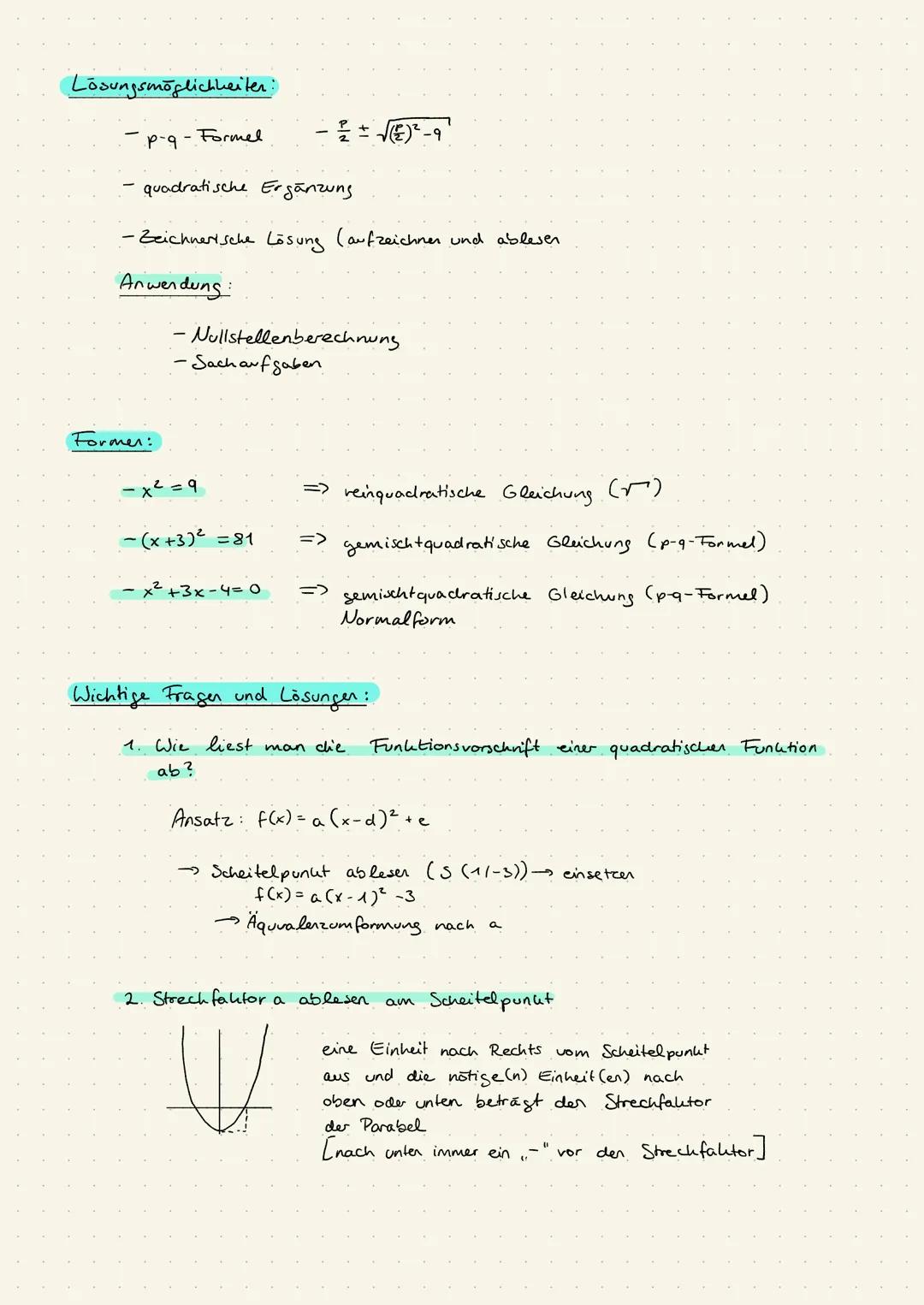 # PARABELN

Form der Parabel:

f(x) = ax²

Normalparabel

gestreckte Parabel
gestauchte. Parabel

U= a positiv

=> a=1/a=-1
=> 1<a/a< -1
=>0
