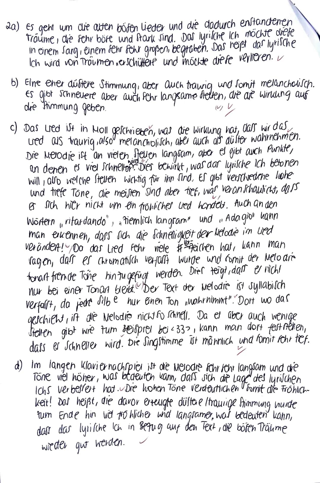 Klassenarbeit Nr. 1
1. Notendiktat (5 VP)
2. Du hörst das Lied ,,Die alten bösen Lieder" (Text: Heinrich Heine, Musik: Robert
Schumann), dem