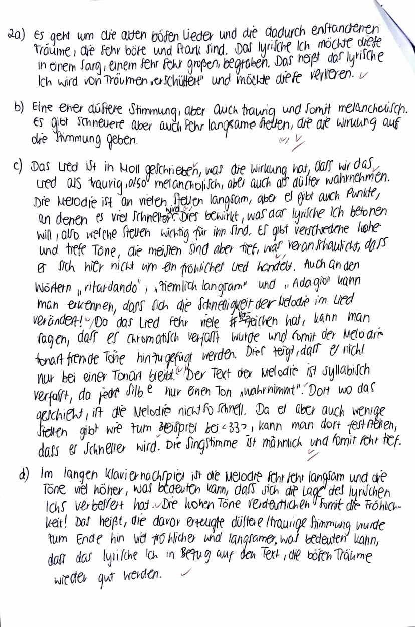 Klassenarbeit Nr. 1
1. Notendiktat (5 VP)
2. Du hörst das Lied ,,Die alten bösen Lieder" (Text: Heinrich Heine, Musik: Robert
Schumann), dem